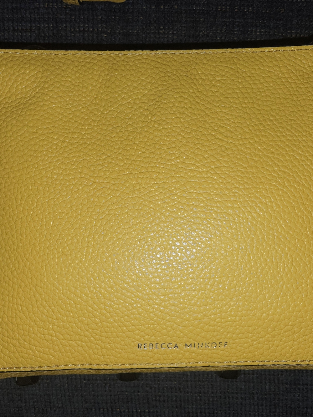 Rebecca Minkoff Regan Crossbody Purse Dandelion Yellow Pebbled Leather Mint! - Picture 5 of 13